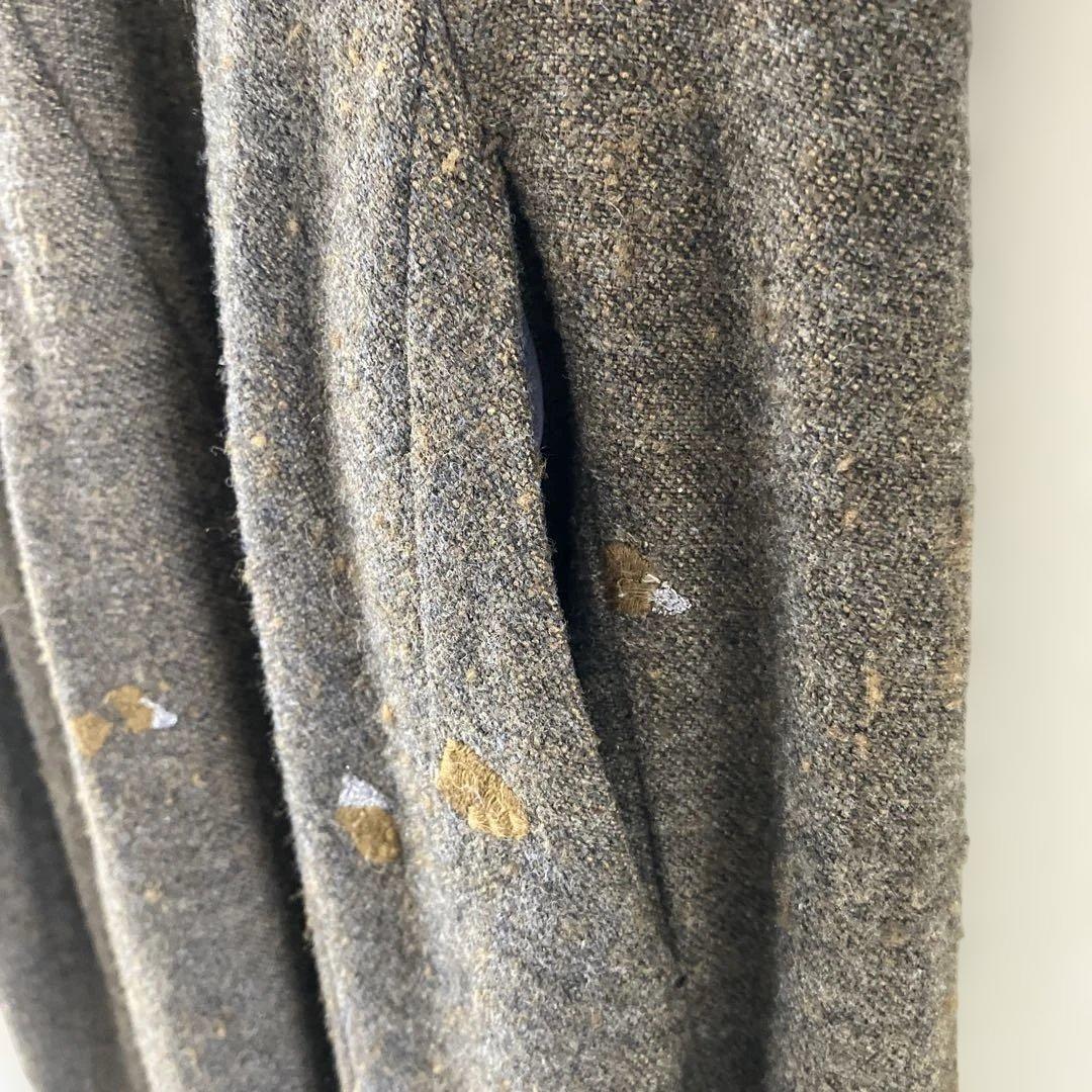 美品mina perhonenミナペルホネンpebbleカーキ刺繍ヤクワンピース