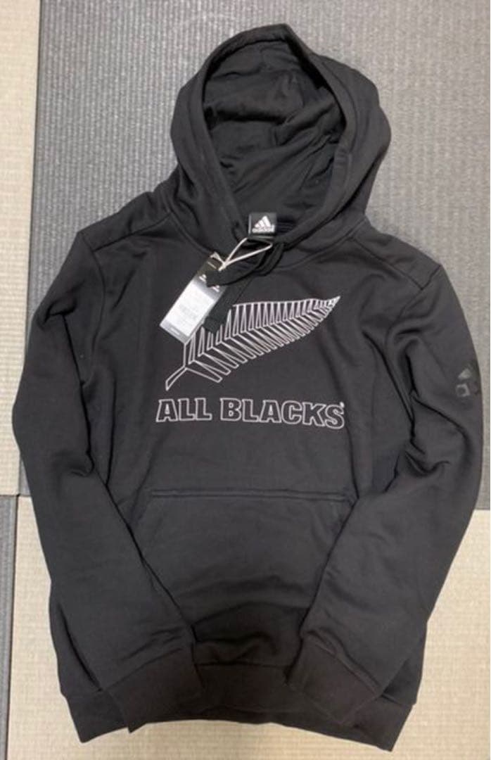 ★新品未使用★アディダス NZオールブラックスフーディ★黒/Lサイズ★