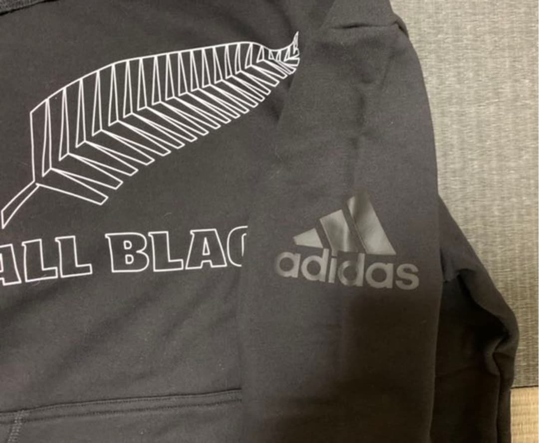 ★新品未使用★アディダス NZオールブラックスフーディ★黒/Lサイズ★