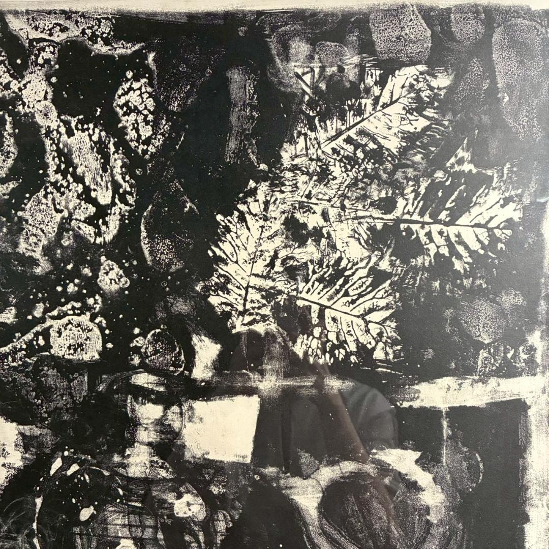 アントニ・クラーベ「枯葉の静物」大作 リトグラフ 直筆サイン入 額縁