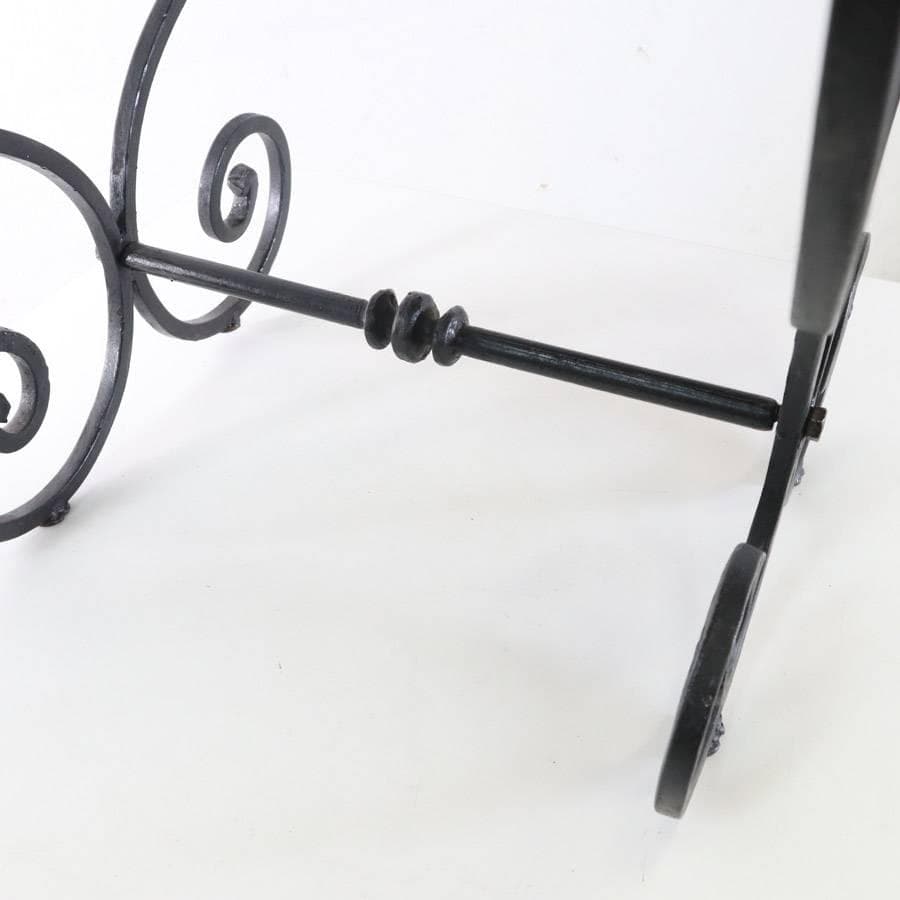 値下アンティーク調 アイアン脚 サイドテーブル 花台 飾り台 古材 引き出し付