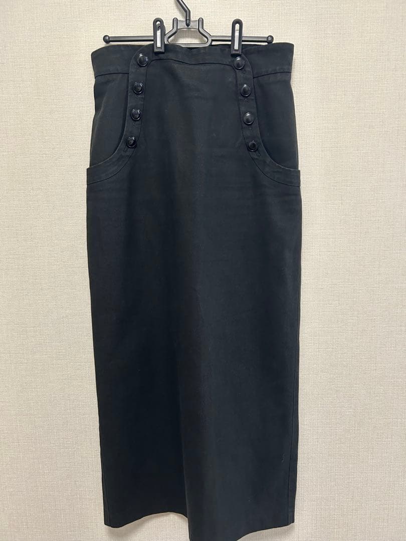 スカート mamekurogouchi cotton linen twill skirt
