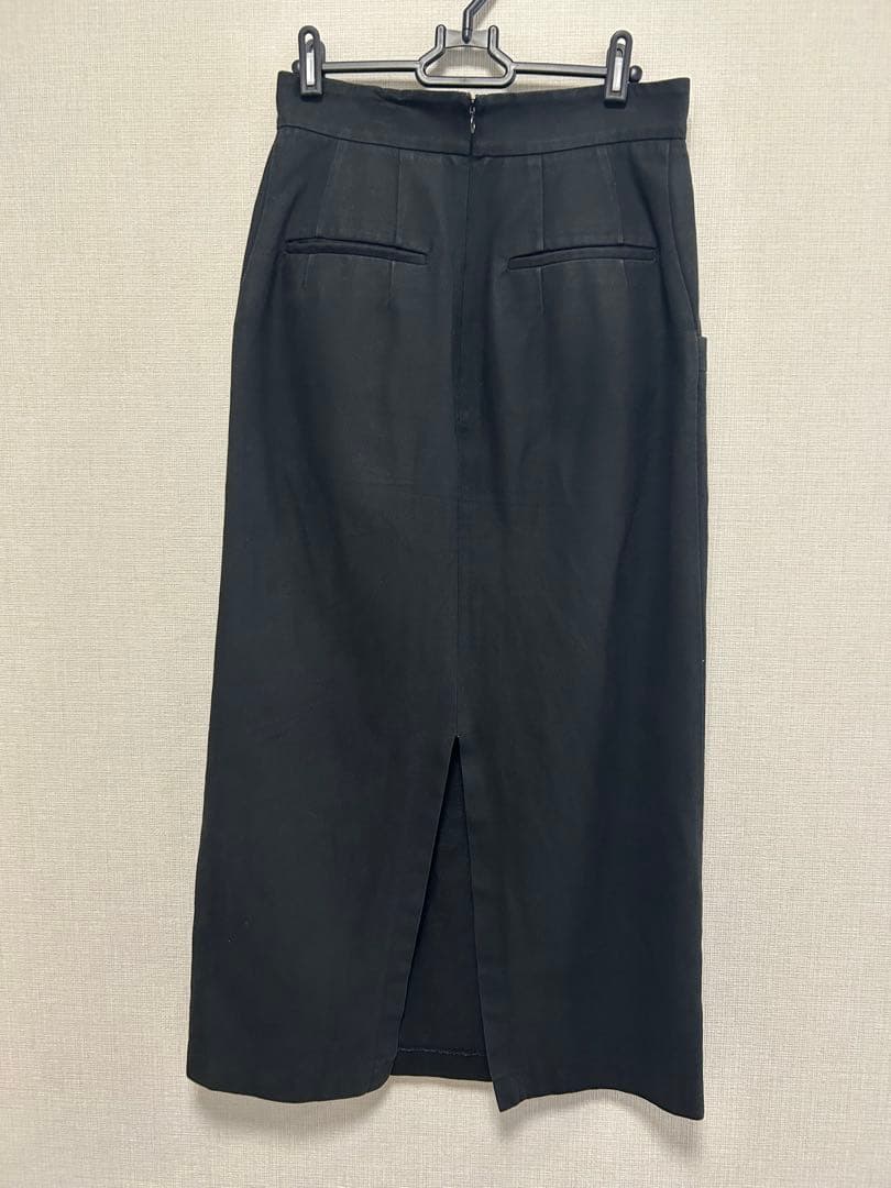 スカート mamekurogouchi cotton linen twill skirt