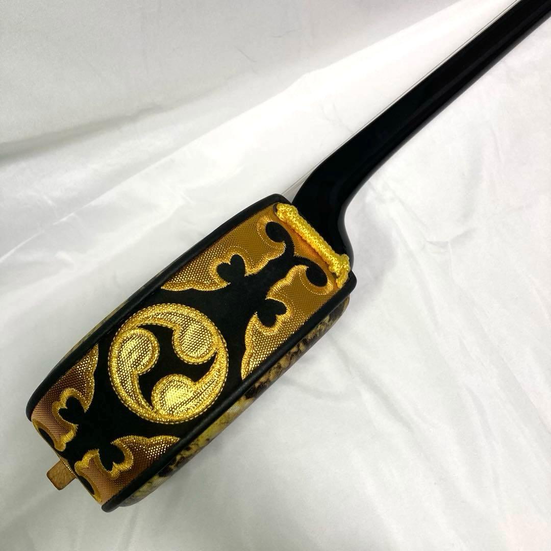 【美品】三線 沖縄 教本 付属品 初心者 人工皮 蛇革 蛇皮 和楽器