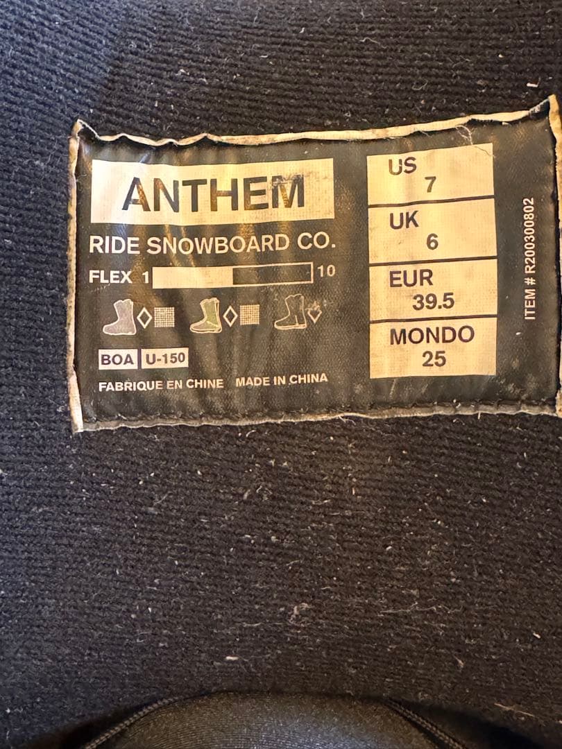 RIDE ANTHEM スノーボードブーツ ブラック