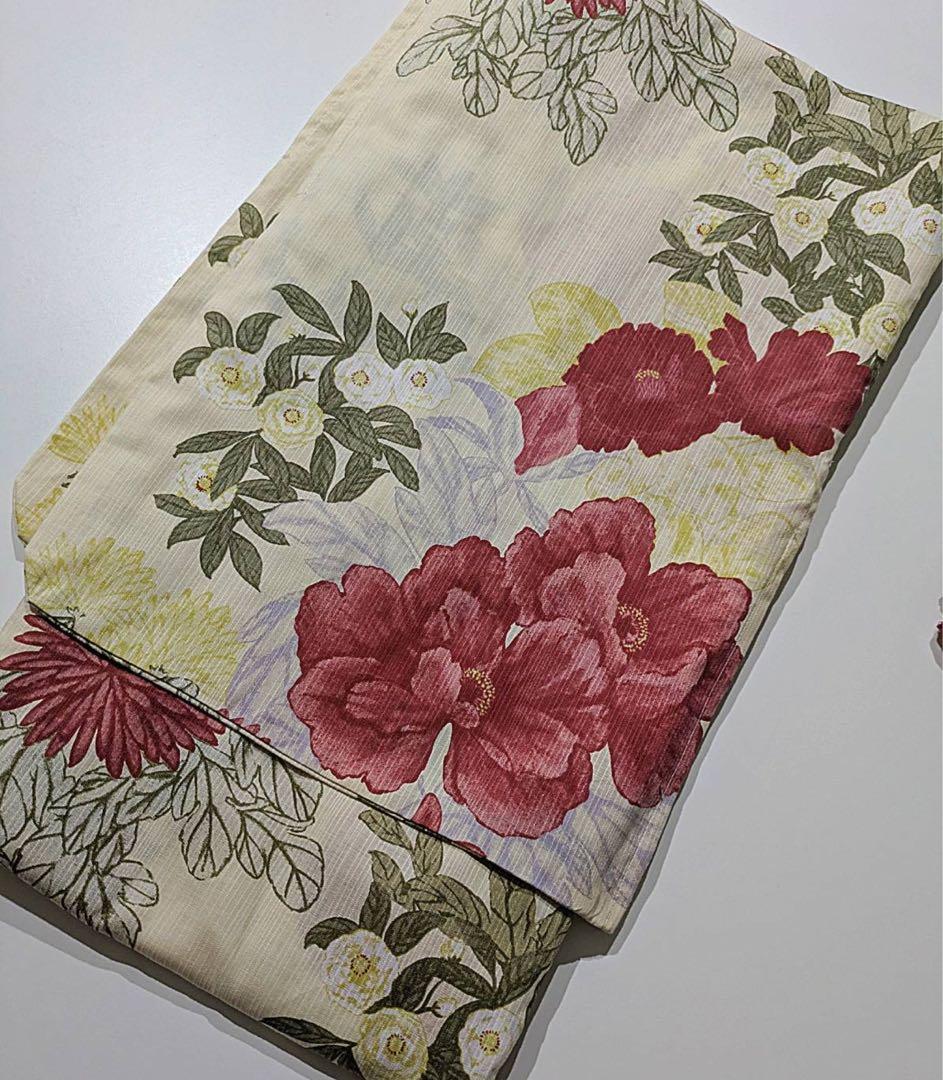 Dita★浴衣4点セット　夏の牡丹重ね　赤　大人浴衣