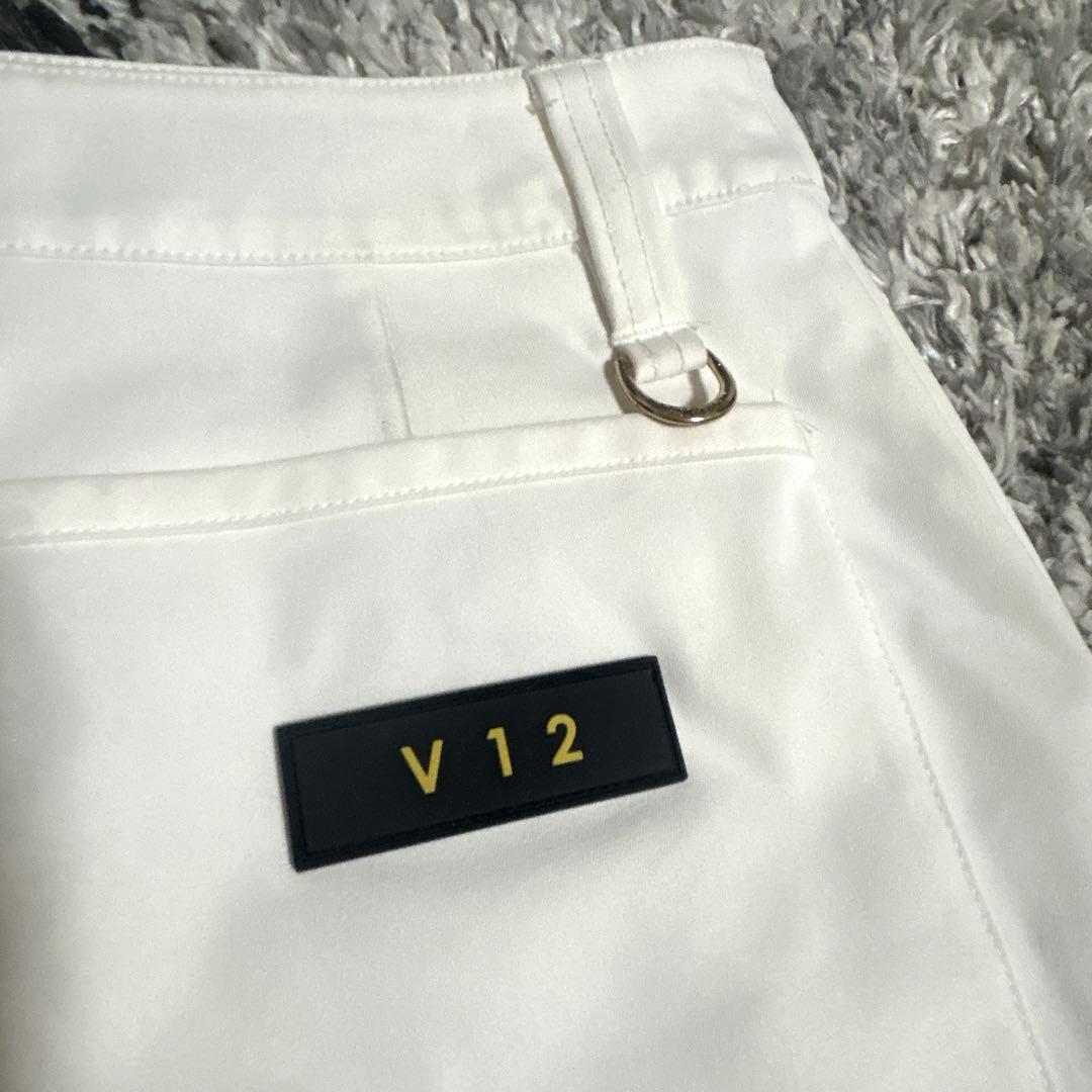ヴィトゥエルヴ　V12 プリーツ 切替スカート　ゴルフスカート　白　M