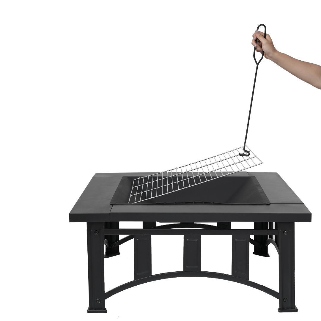 【ブラック】バーベキューコンロ 焚火台 大型焚火 ファミリーキャンプ