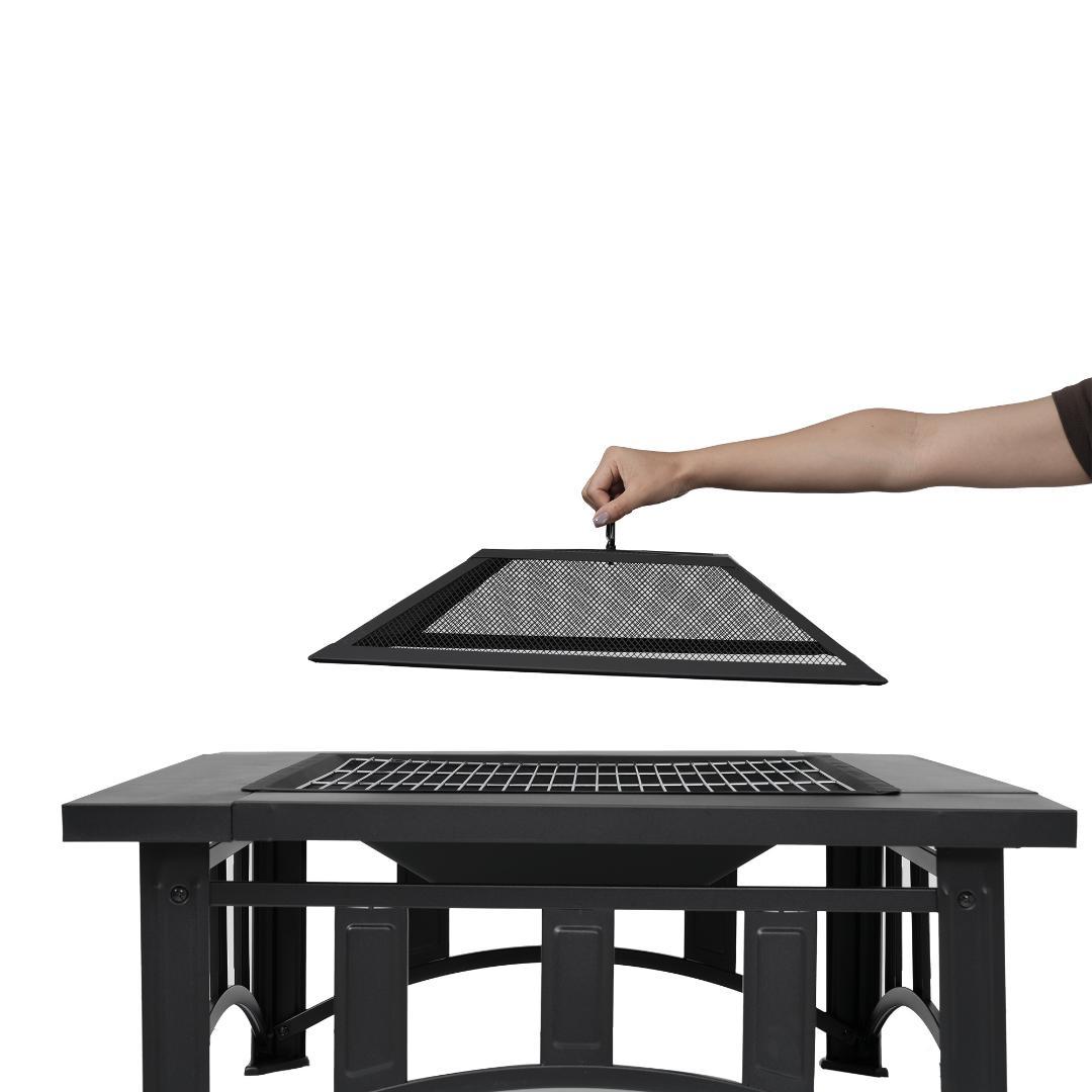 【ブラック】バーベキューコンロ 焚火台 大型焚火 ファミリーキャンプ