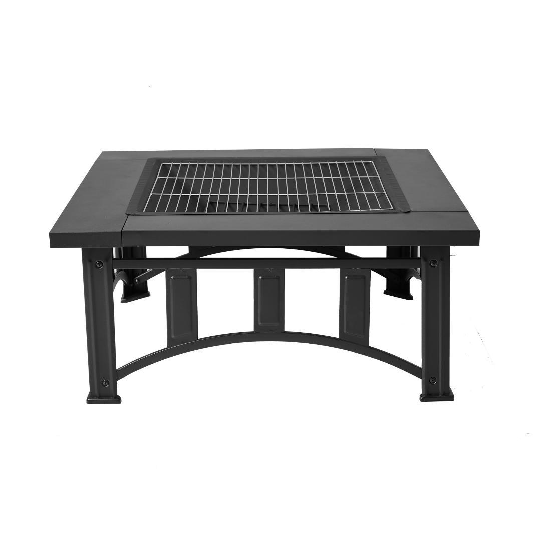 【ブラック】バーベキューコンロ 焚火台 大型焚火 ファミリーキャンプ