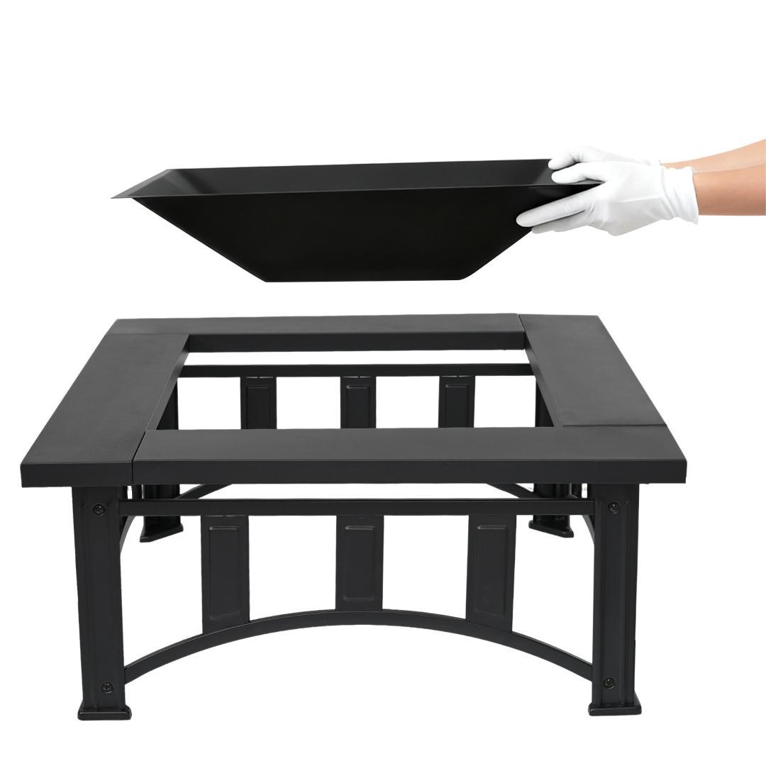 【ブラック】バーベキューコンロ 焚火台 大型焚火 ファミリーキャンプ