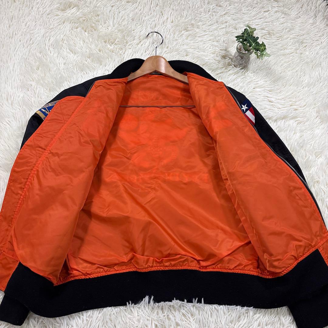 FLYING TIGERS フライングタイガー刺繍 フライトジャケットL黒