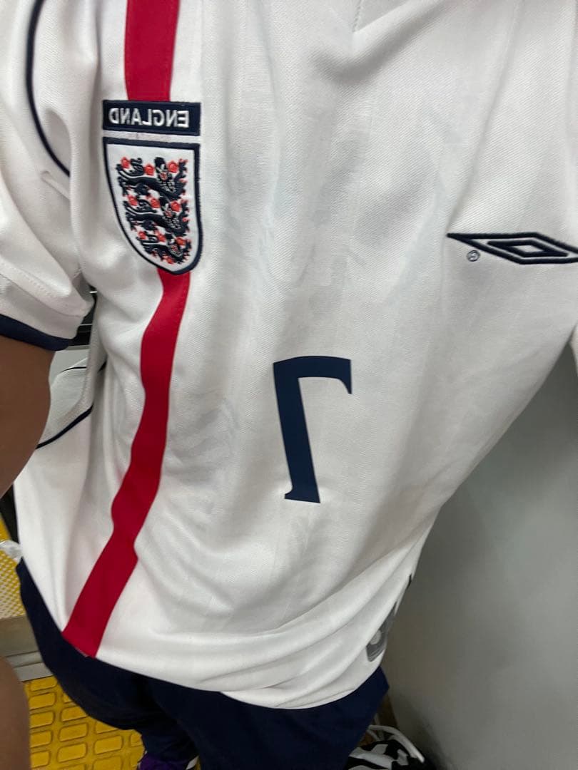 正規品　イングランド代表　2002年W杯　ベッカム　ユニフォーム