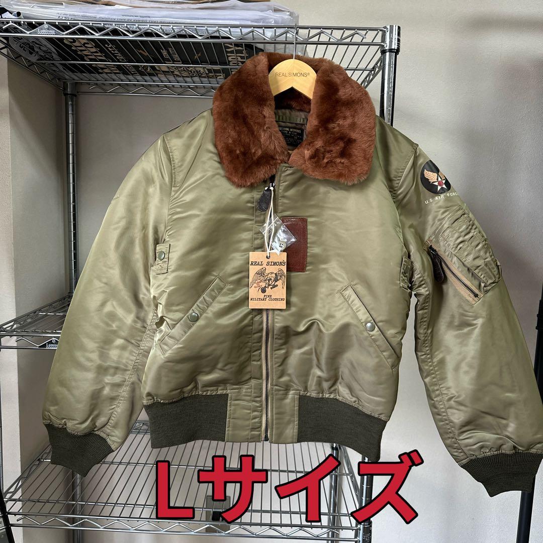 40 Lサイズ希少B-15B初期型復刻MA-1前身ムートン REALSIMONS