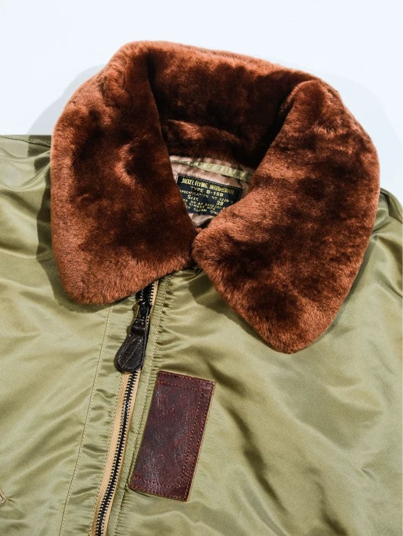 40 Lサイズ希少B-15B初期型復刻MA-1前身ムートン REALSIMONS