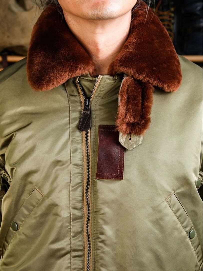 40 Lサイズ希少B-15B初期型復刻MA-1前身ムートン REALSIMONS