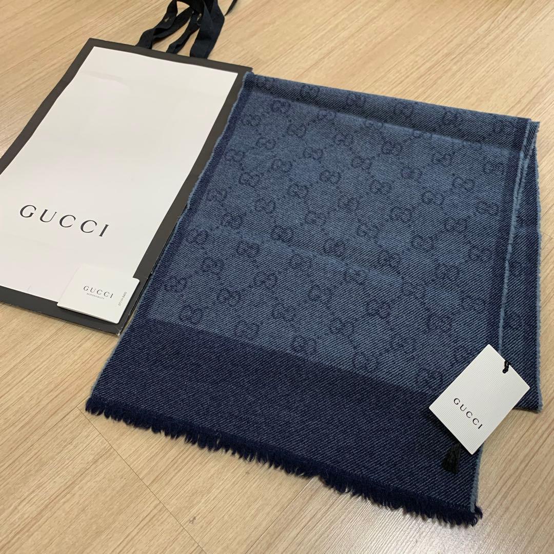 正規GUCCIマフラー✨グッチマフラー　メンズ　グッチ　マフラー　ストール