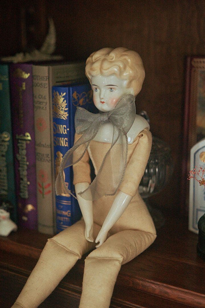 チャイナヘッドドール ブルーアイズ ドイツ製 ビスクドール