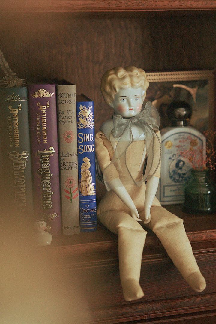 チャイナヘッドドール ブルーアイズ ドイツ製 ビスクドール