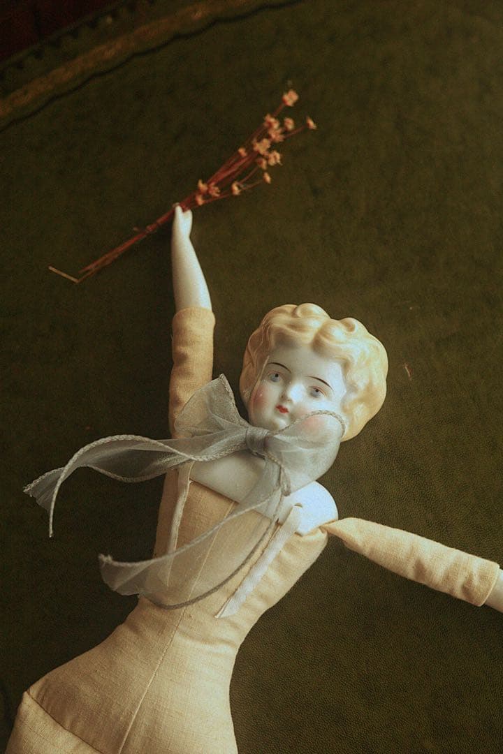 チャイナヘッドドール ブルーアイズ ドイツ製 ビスクドール