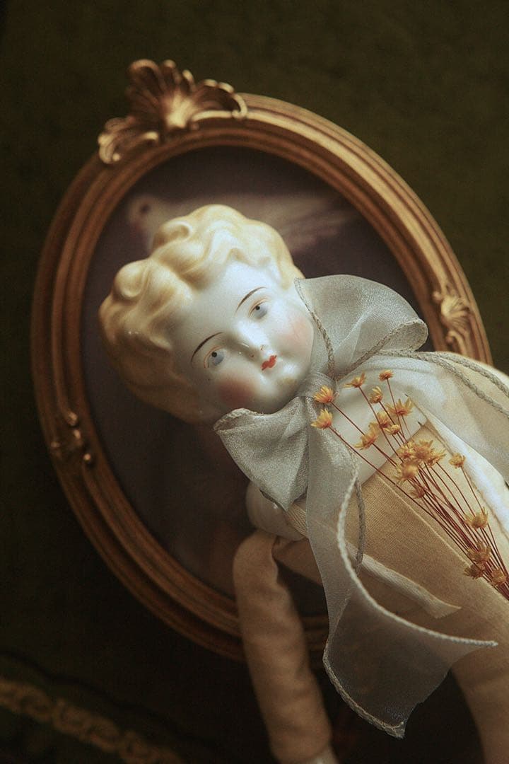 チャイナヘッドドール ブルーアイズ ドイツ製 ビスクドール