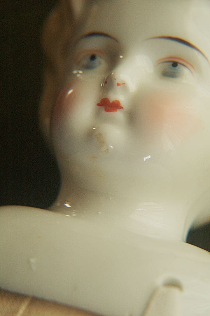 チャイナヘッドドール ブルーアイズ ドイツ製 ビスクドール