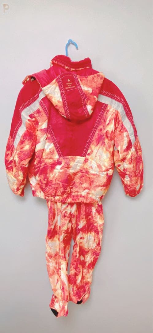 DESCENTE スキーウェア 赤 オレンジ