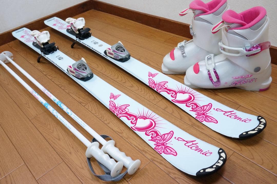 メンテ済 120cm 靴21cm ATOMIC 子供用スキーセット