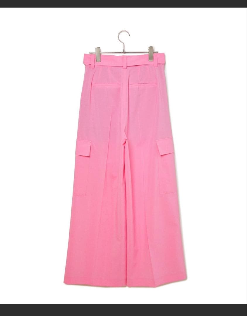 ピンク ワイドパンツ リボン付き　38