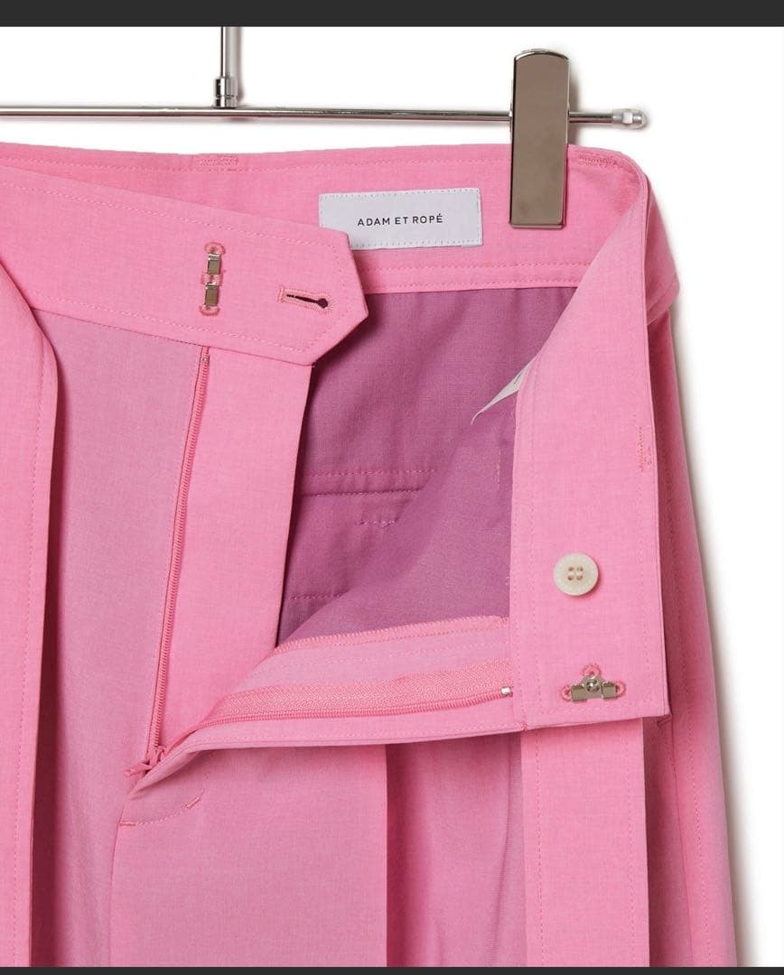 ピンク ワイドパンツ リボン付き　38