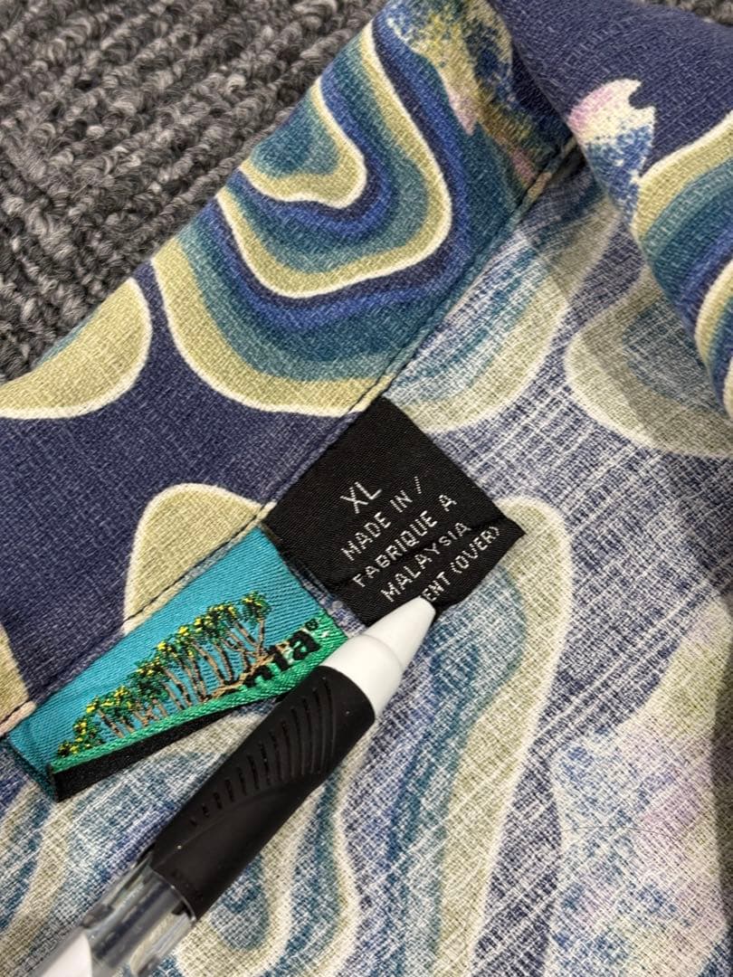 希少 美品 XL 90s パタゴニア 渦巻き ACシャツ JAVA FISH