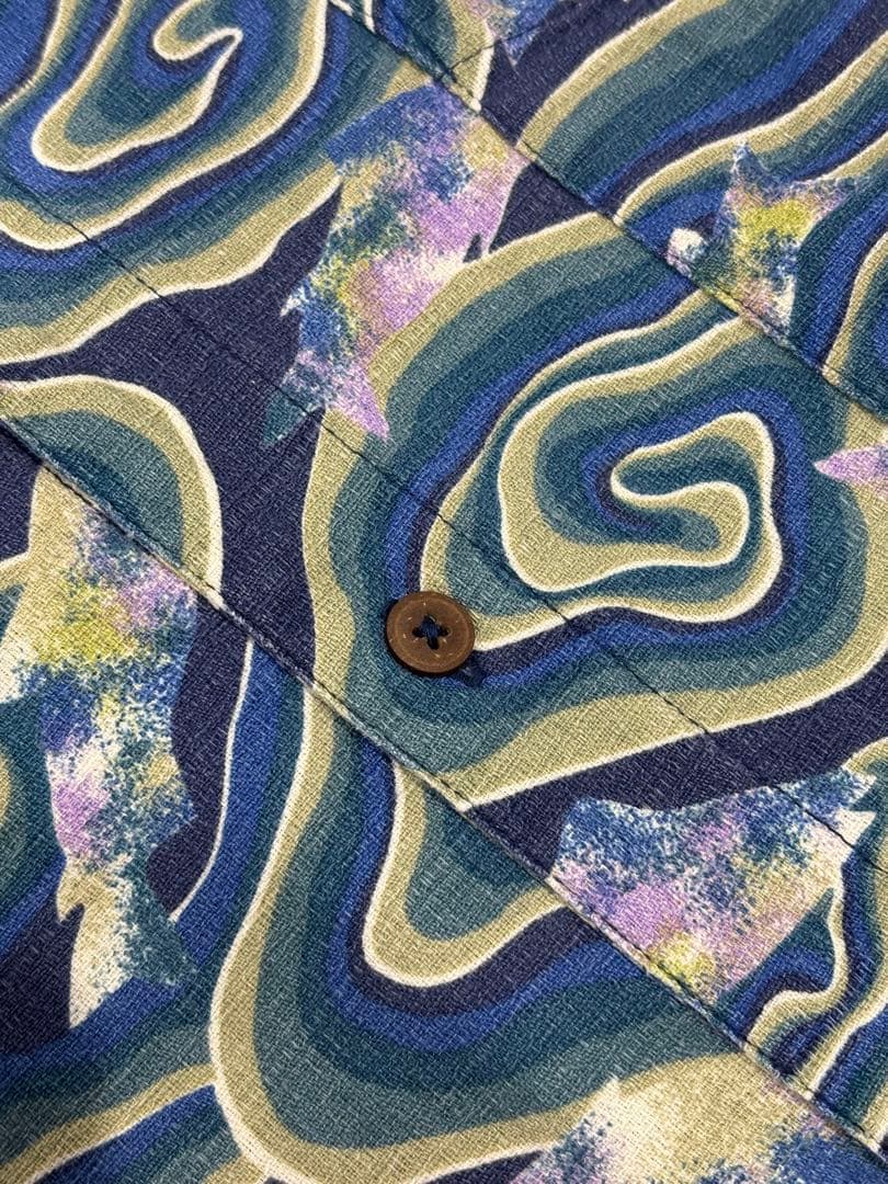 希少 美品 XL 90s パタゴニア 渦巻き ACシャツ JAVA FISH