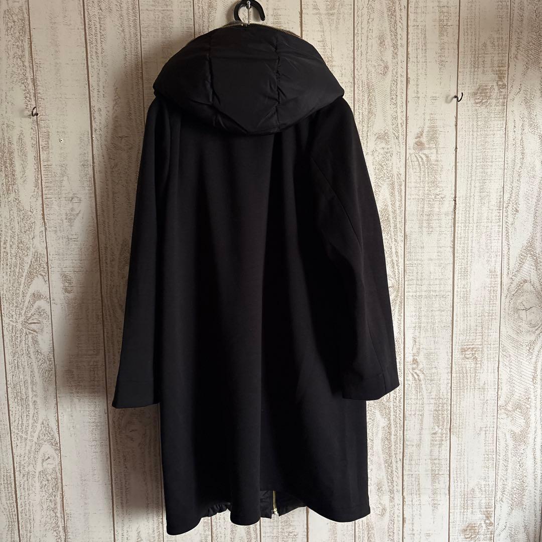 新品　ヤマダヤ　スコットクラブ　定価¥3万2000円　ロングコート　黒　異素材