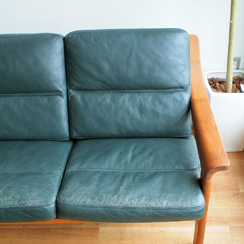 ビンテージ デンマーク製 P.J.Furniture チーク材 3人掛けソファ