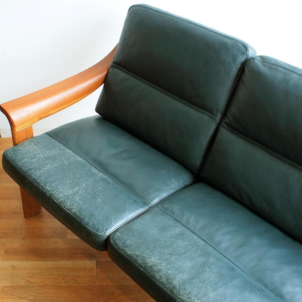 ビンテージ デンマーク製 P.J.Furniture チーク材 3人掛けソファ