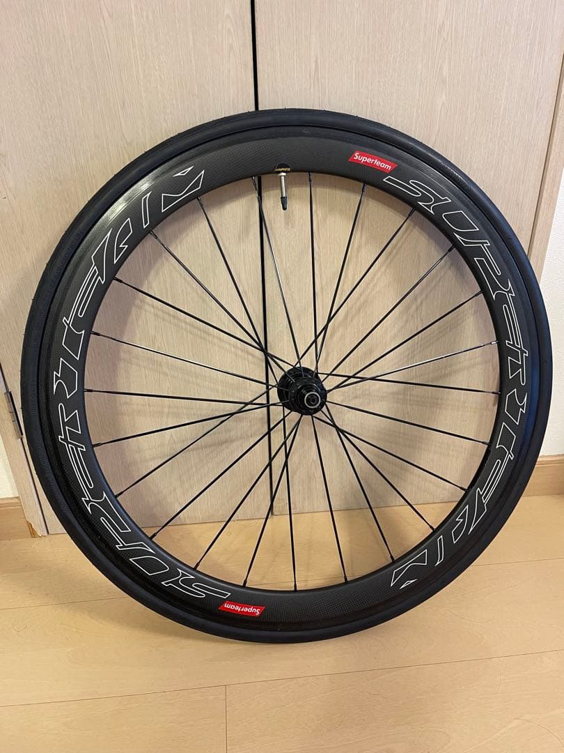 美品・新品タイヤおまけ！】カーボンエアロホイール SUPER TEAM製