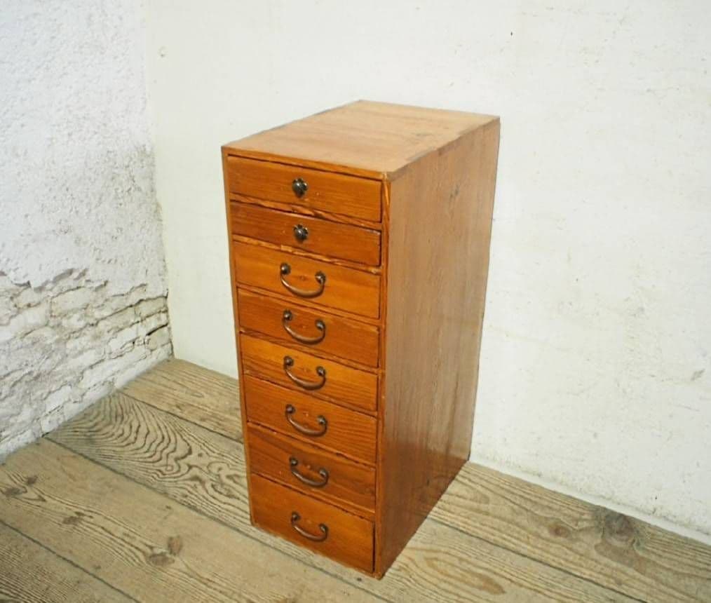 1021 ヴィンテージ　収納棚　小引き出し　チェスト　ケース　古家具　レトロ