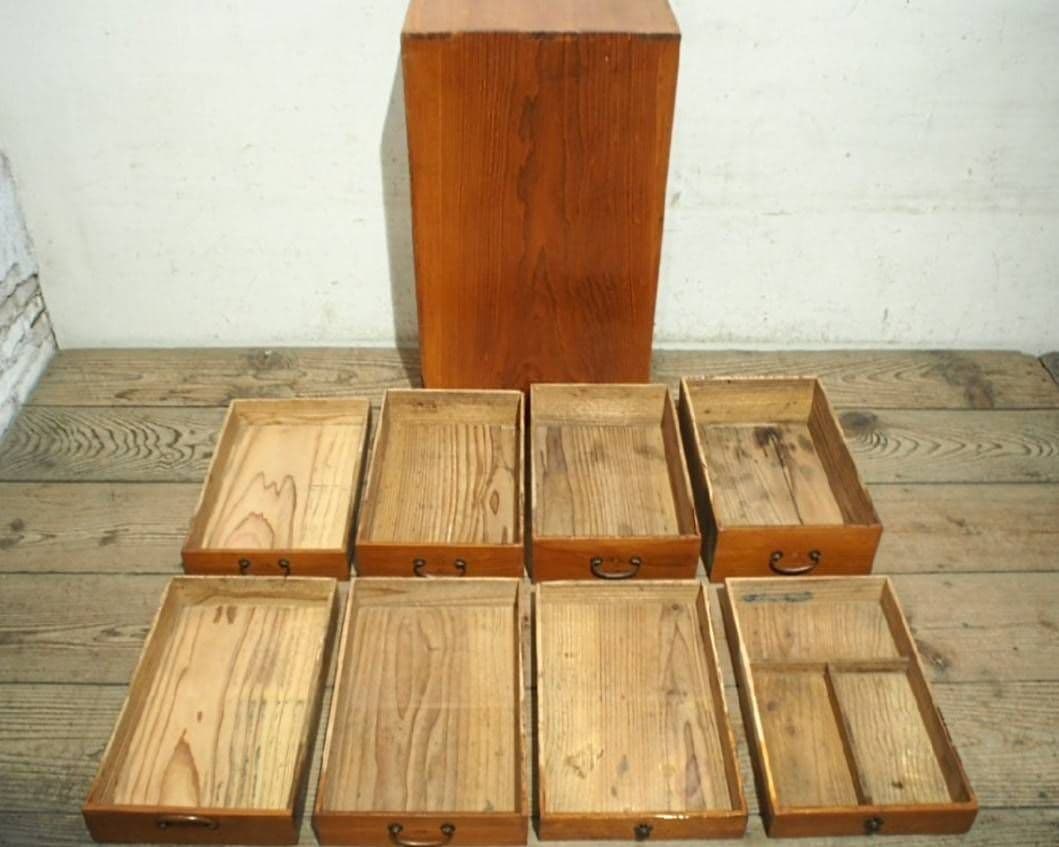 1021 ヴィンテージ　収納棚　小引き出し　チェスト　ケース　古家具　レトロ