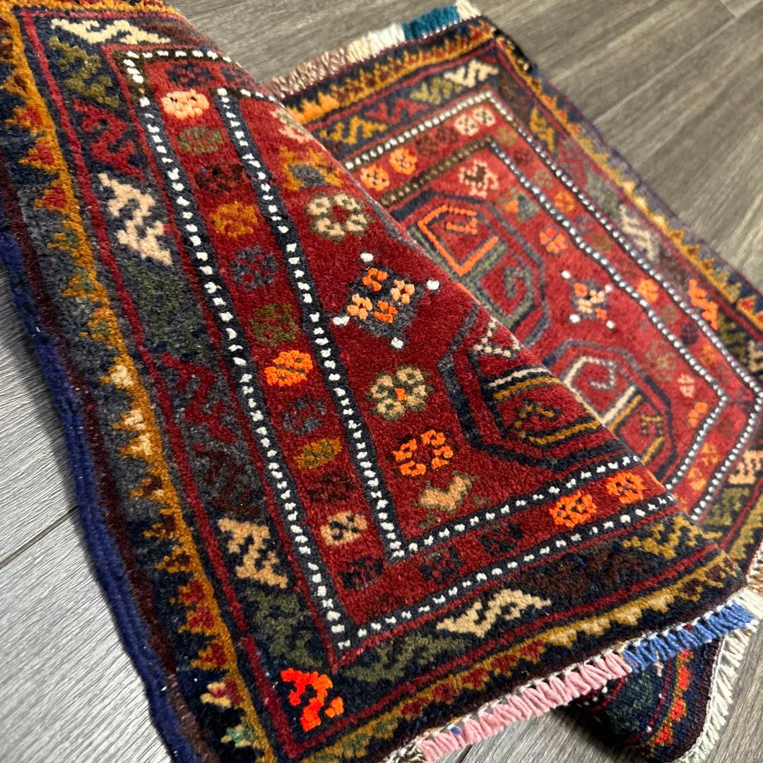 68x37cmトライバルラグ手織り絨毯ヴィンテージ ラグトルクメンラグ