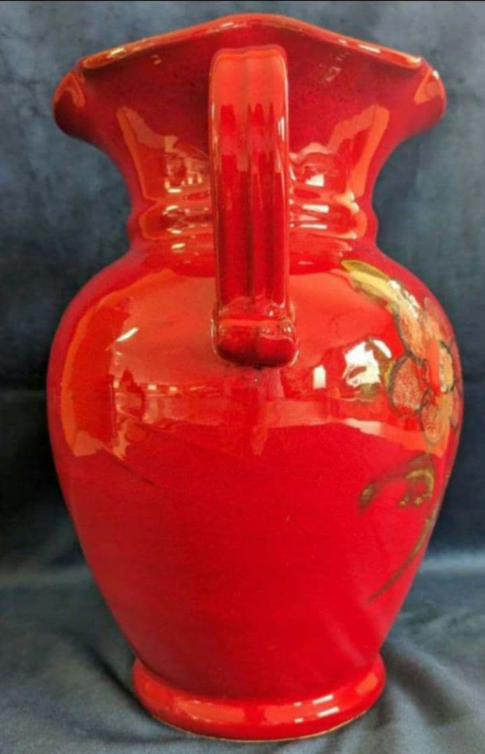 花瓶 大きめ イタリア製 サルデリ 赤 花器 陶器製 フラワーベース