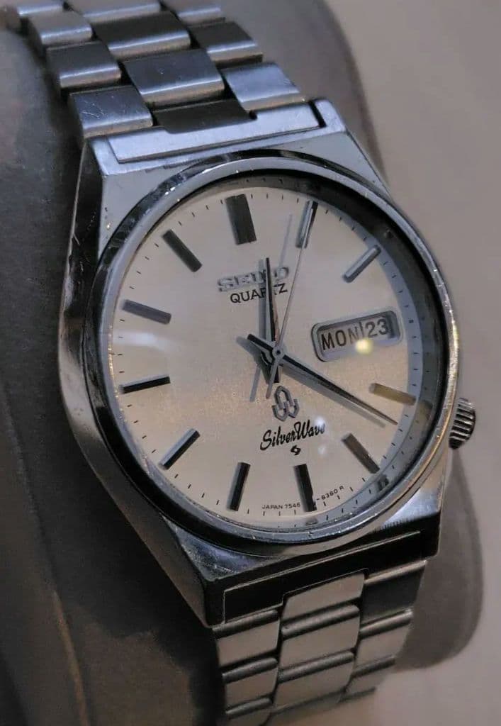 セイコー SEIKO シルバーウェーブ ガラス風防新品 電池新品 7546