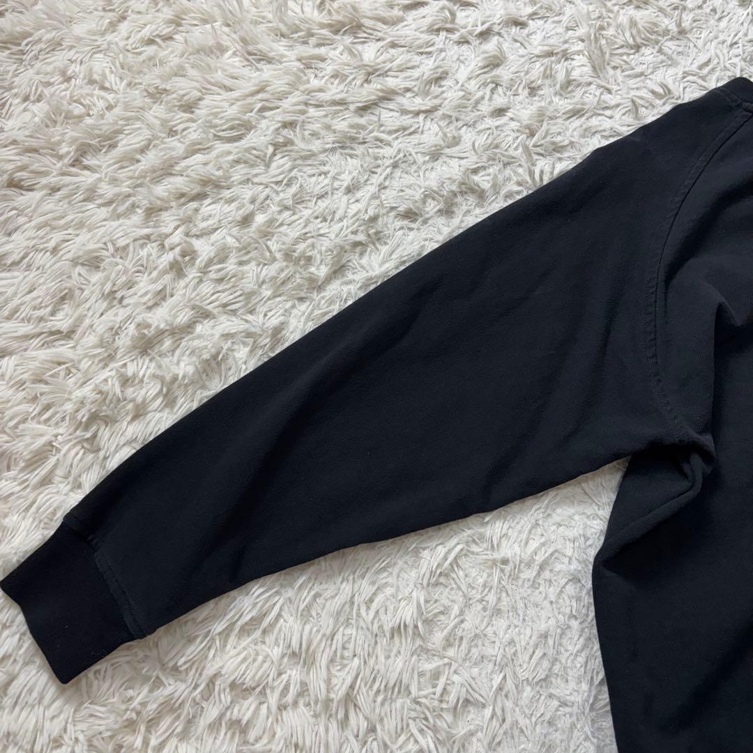 COMOLI スウェット インレイ起毛 長袖 クルーネック ブラック 2