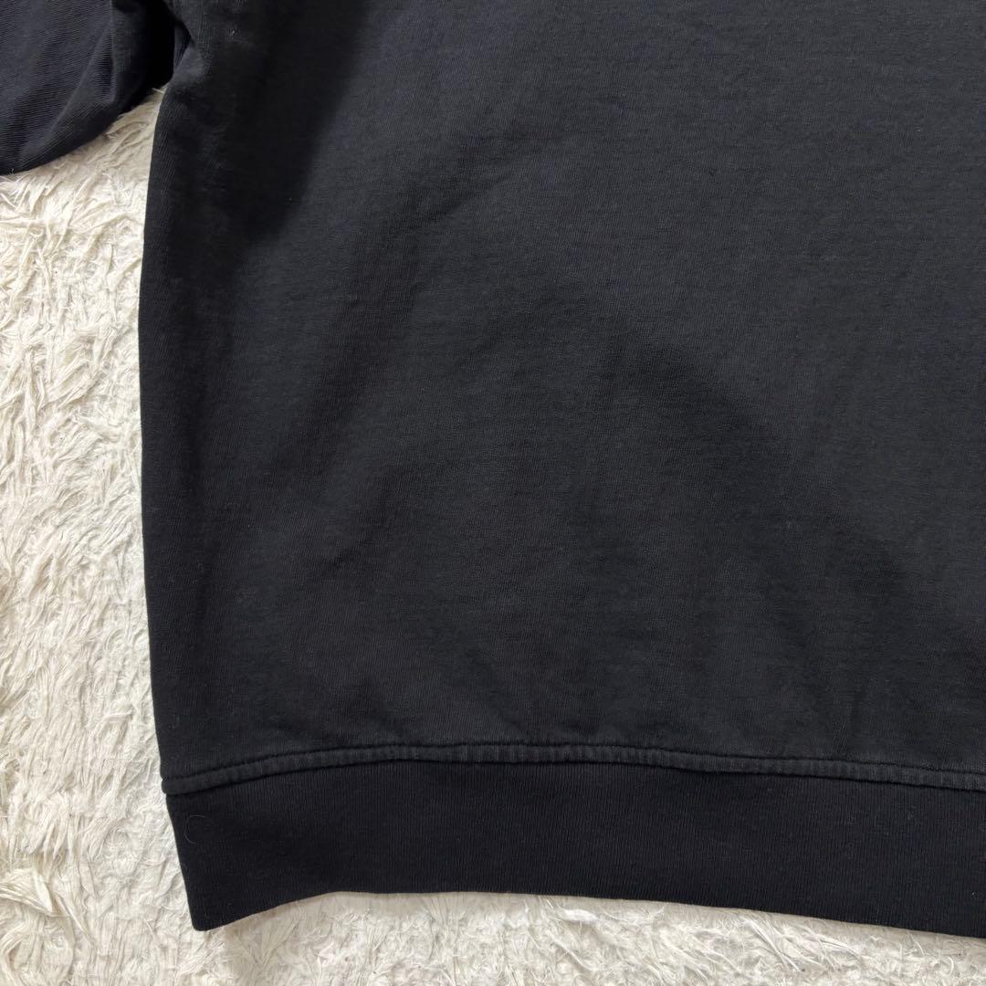 COMOLI スウェット インレイ起毛 長袖 クルーネック ブラック 2