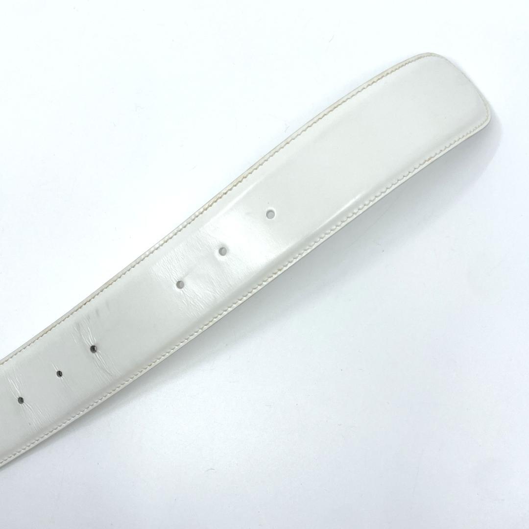 GUCCI　インターロッキング レザー 037 194 0979 　白　ベルト