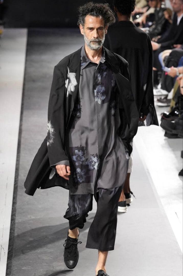 25ssヨウジヤマモト small flowers 3collar shirt - メルカリ