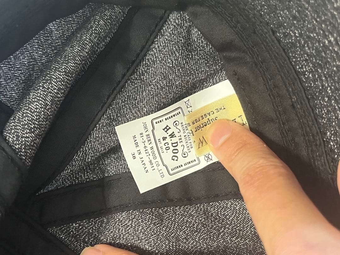 試着のみ　h.w dog セーラーハット　サイズ38