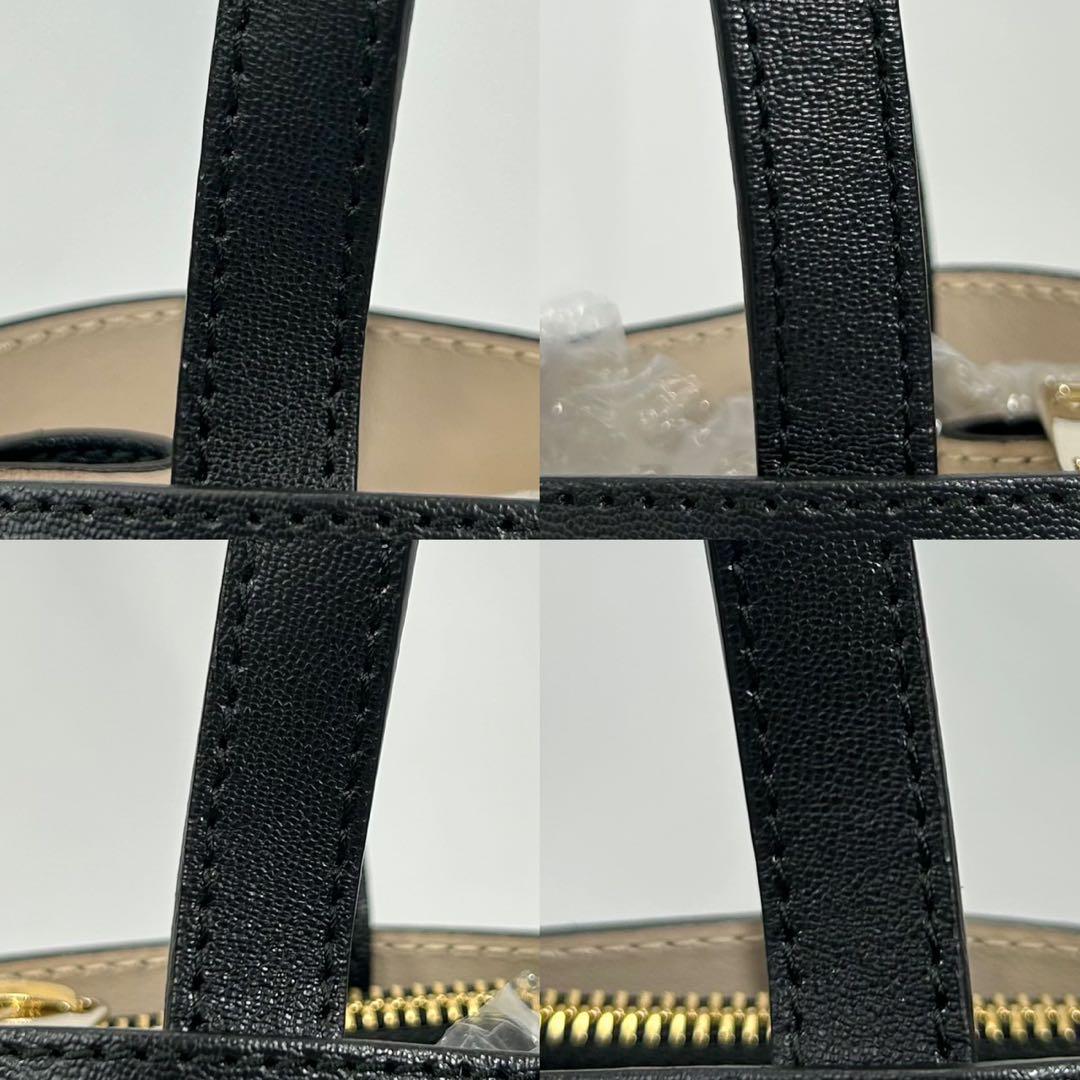 【未使用級/現行に近い/保存袋付】フルラ ソフィア トートバッグ レザー 黒