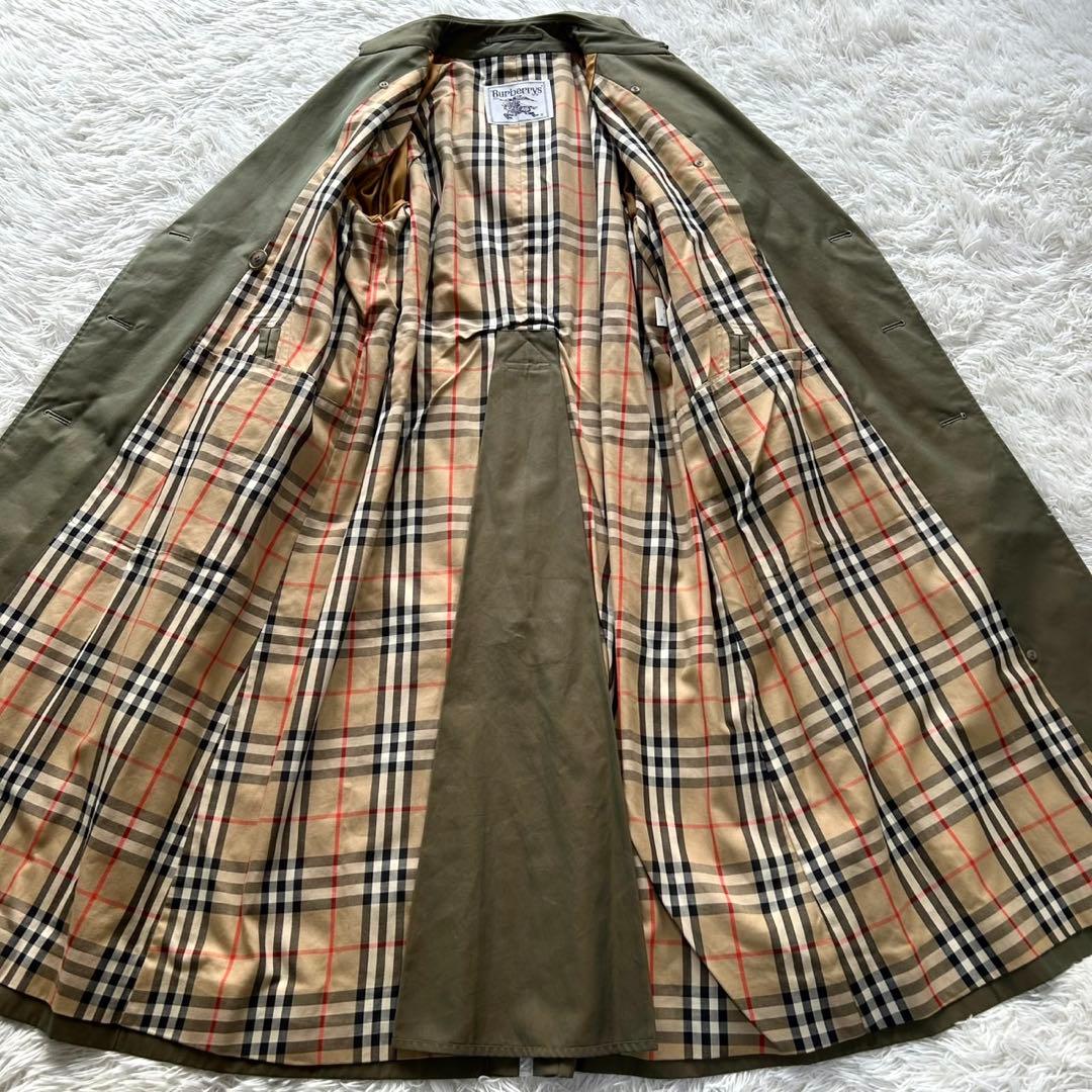 【専用品】バーバリー　トレンチコート　ベルト完備　玉虫　ロング丈　L相当