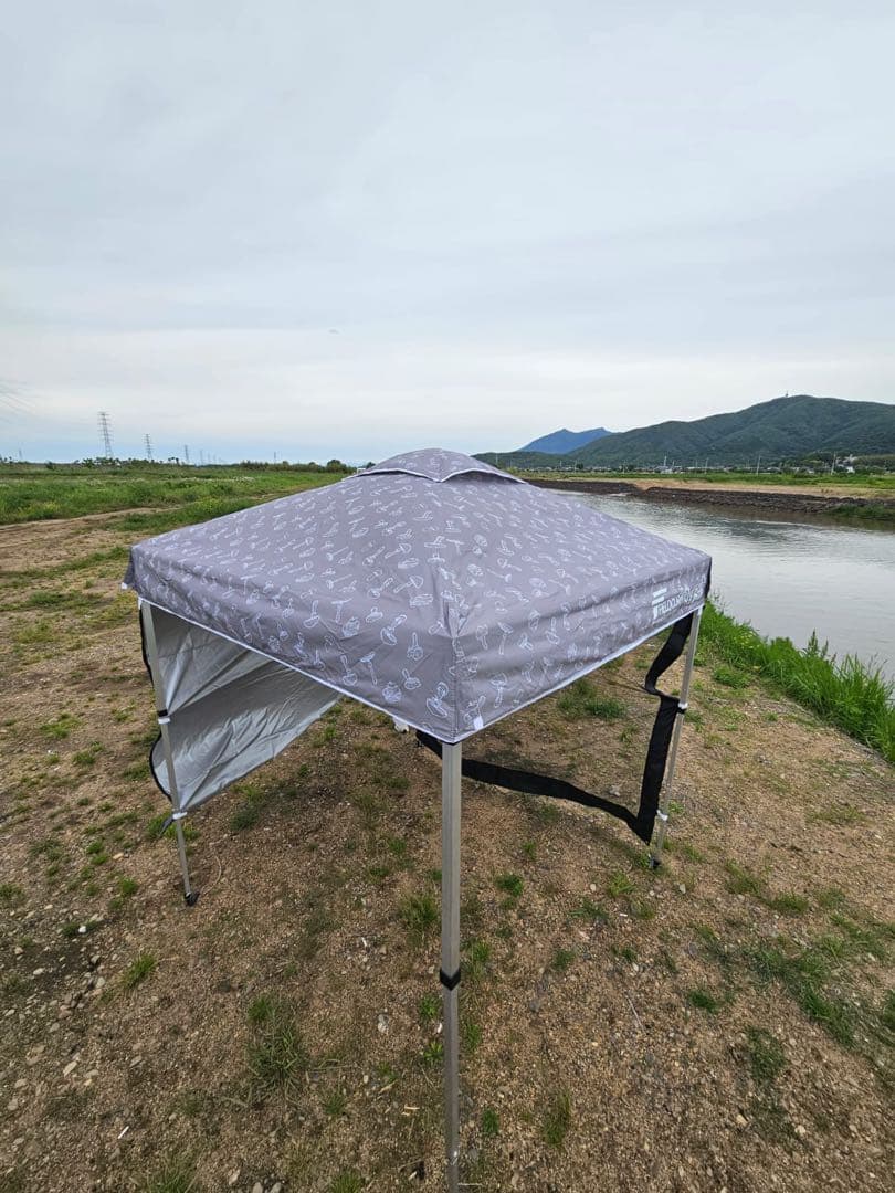 FIELDOORワンタッチタープテント1.5×1.5 【専用サイドシート3枚付