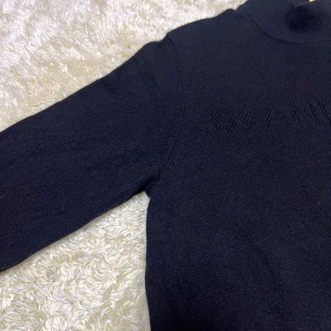 【カシミヤ100%】St ANDREWS モックネック ニット ゴルフ L 黒